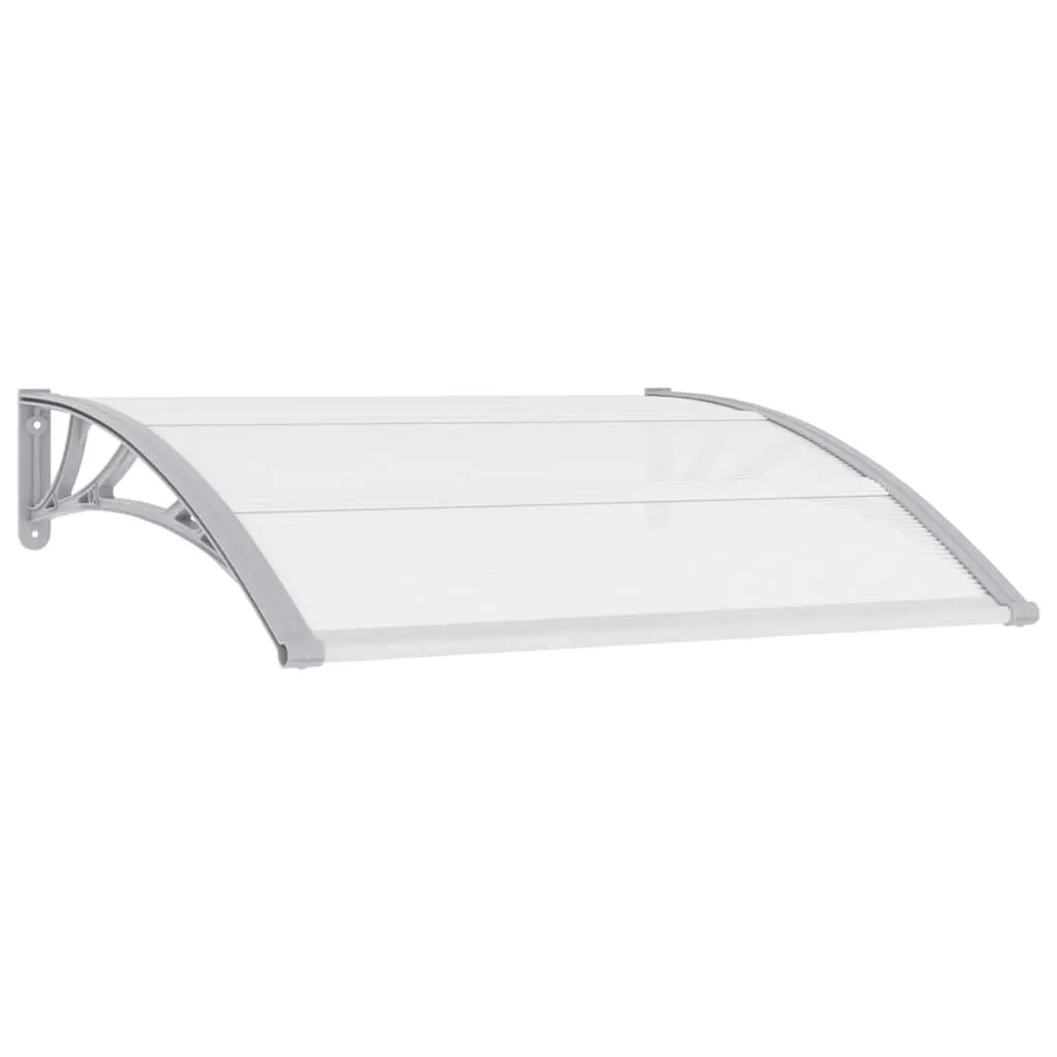 vidaXL Türvordach Grau und Transparent 120x75 cm PC 144818