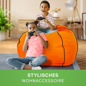 Green Bean Sitzsack Motiv-Sitzsack 110 x 110 cm Wetterfest Waschbarer Bezug Basketball