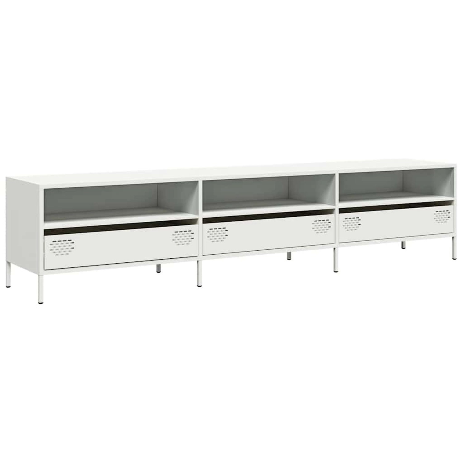 vidaXL TV-Schrank Weiß 202x39x43,5 cm Kaltgewalzter Stahl 851351 günstig online kaufen
