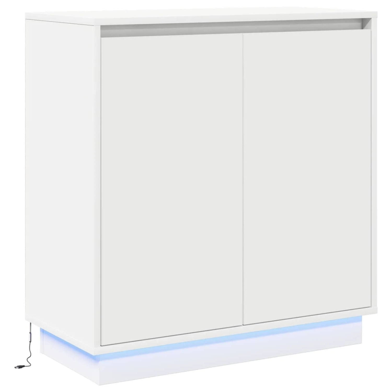 vidaXL LED-Sideboard mit Regal Weiß 71 x 34,5 x 75 cm Holzwerkstoff 869642