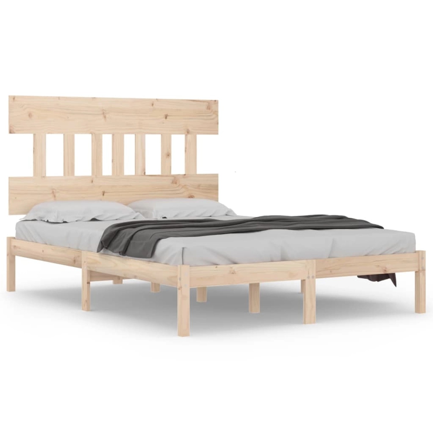 vidaXL Massivholzbett 140x190 cm1157019