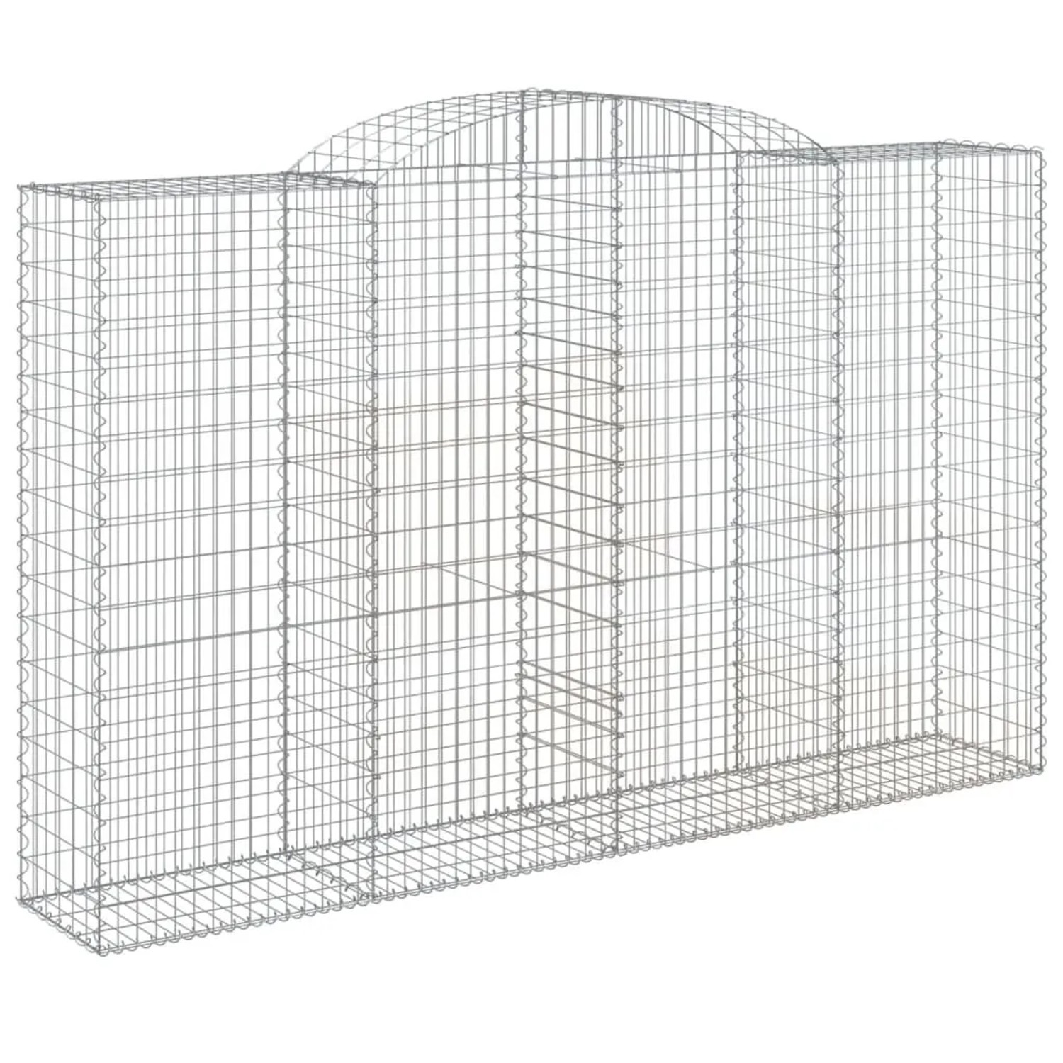 vidaXL Gabionen mit Hochbogen 9 Stk 300x50x180/200cm Verzinktes Eisen 3146780