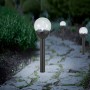 3er-Set Solar-LED-Leuchte Gomo für stimmungsvolle Gartenbeleuchtung. Edelstahl, Ø 8 cm.