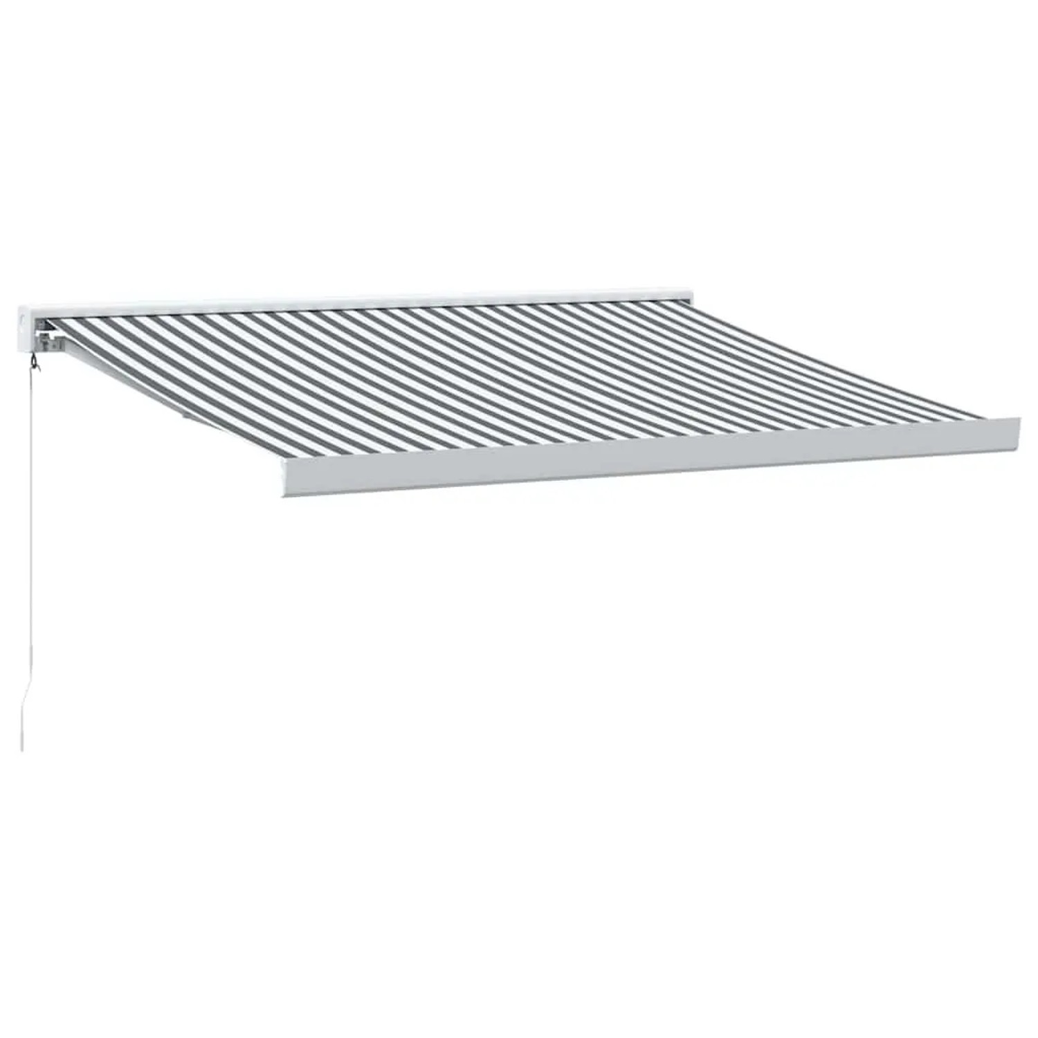 vidaXL Markise Einziehbar Anthrazit & Weiß 3,5x2,5 m Stoff & Aluminium 3216124