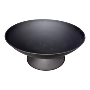 Schwarze Jet-Line Feuerschale Indio (Ø 60 cm) aus Metall mit Sockel für gemütliche Grillabende.