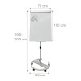 Relaxdays Flipchart Whiteboard Aluminium Weiß Magnetisch Abwischbar Höhenverstellbar Mit 2 Armen 100 cm x 70 cm 10,1 kg_4