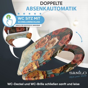 SANILO WC Sitz mit Absenkautomatik Top Fix Florum