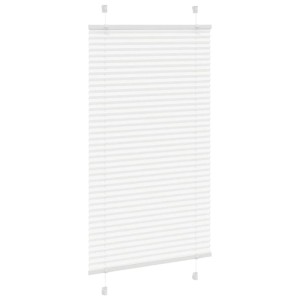 Weißes Plissee aus Polyester, 70x100 cm, für Fenster. Bietet Sicht- und Sonnenschutz, mit verstellbaren Griffen.