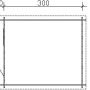 Grundriss Skan Holz Gartenhaus Porto 3 Natur, 250x300 cm, Maße