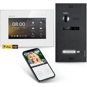 Balter EVO-HD Video-Türsprechanlage mit Monitor und App auf Smartphone. Komplettset für Einfamilienhaus.