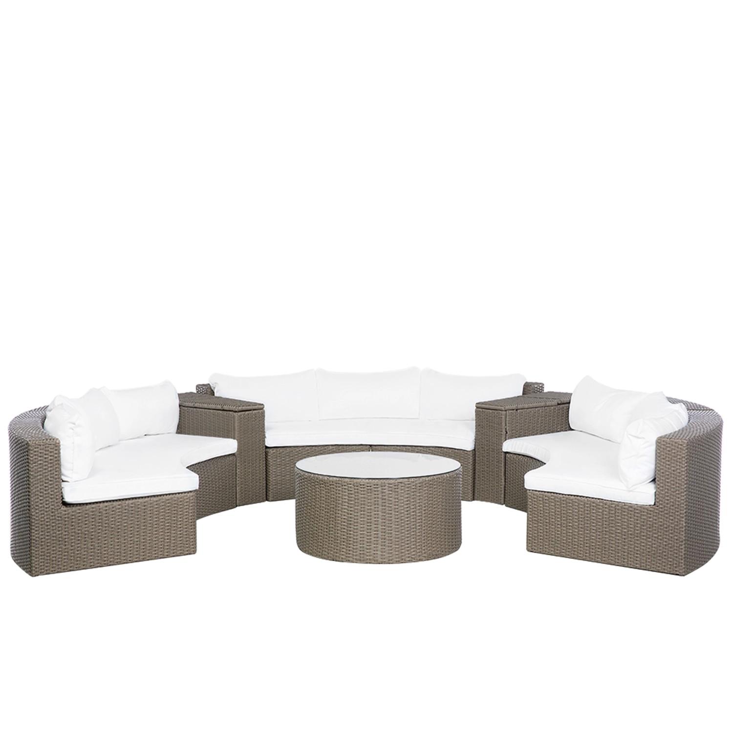 Beliani Lounge Set SEVERO Dunkelbraun 288x343x63
