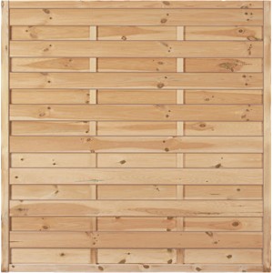 T&J Sichtschutzzaun Maxi-Massiv, grün imprägniertes Holz, 150x150 cm.