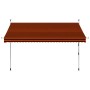 Orange-braune vidaXL Markise, handbetrieben, 300 cm breit. Ideal für Terrasse und Balkon.
