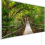 Könighaus Infrarotheizung mit Dschungelbrücke, 1200 W, 60x120 cm. Elektrische Heizung mit HD-Druck.