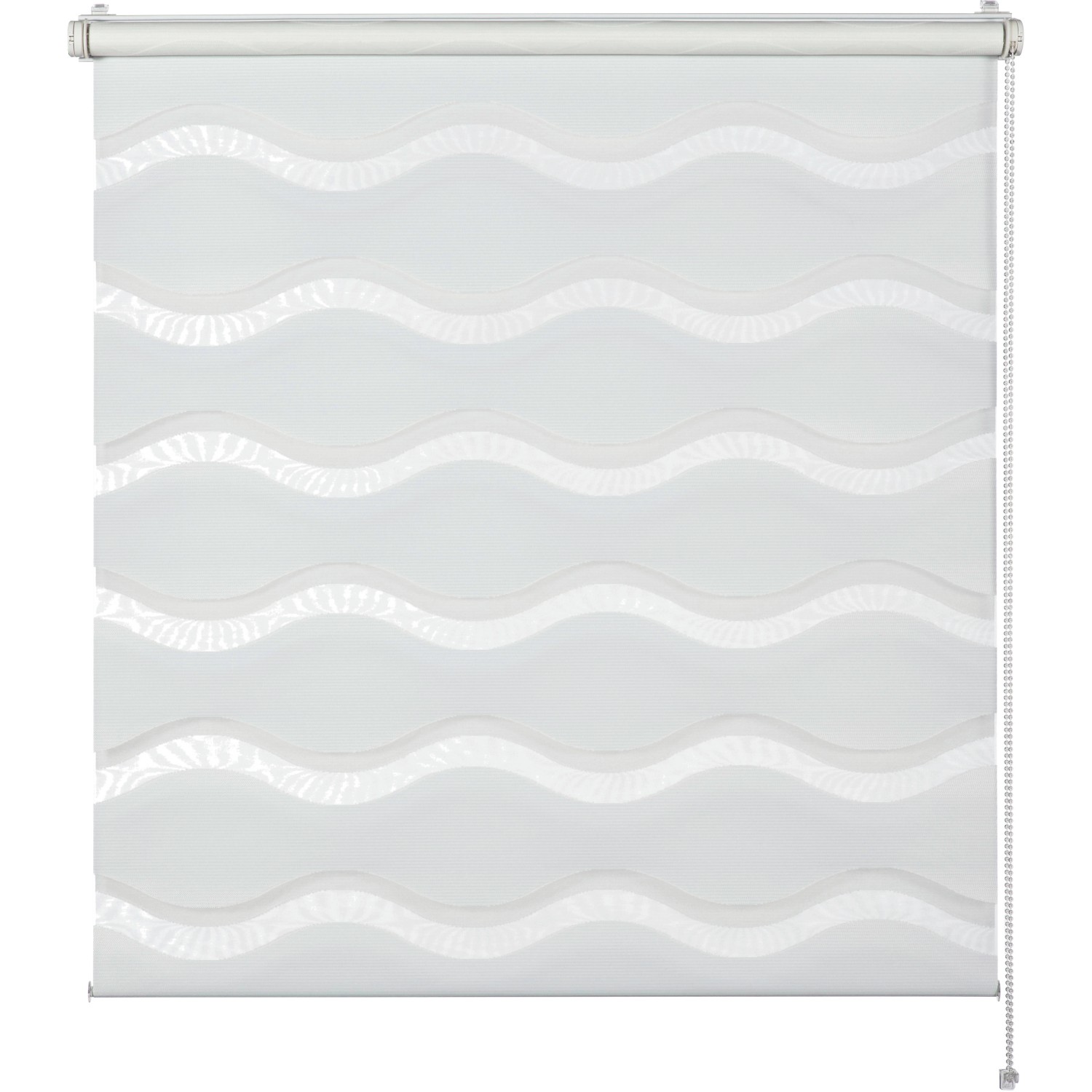 Schöner Wohnen Doppelrollo Tilda Welle 90 cm x 150 cm Weiß