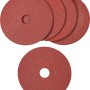 5 rote LUX Fiberscheiben, Ø 125 mm, Körnung 80, für Winkelschleifer Zubehör.