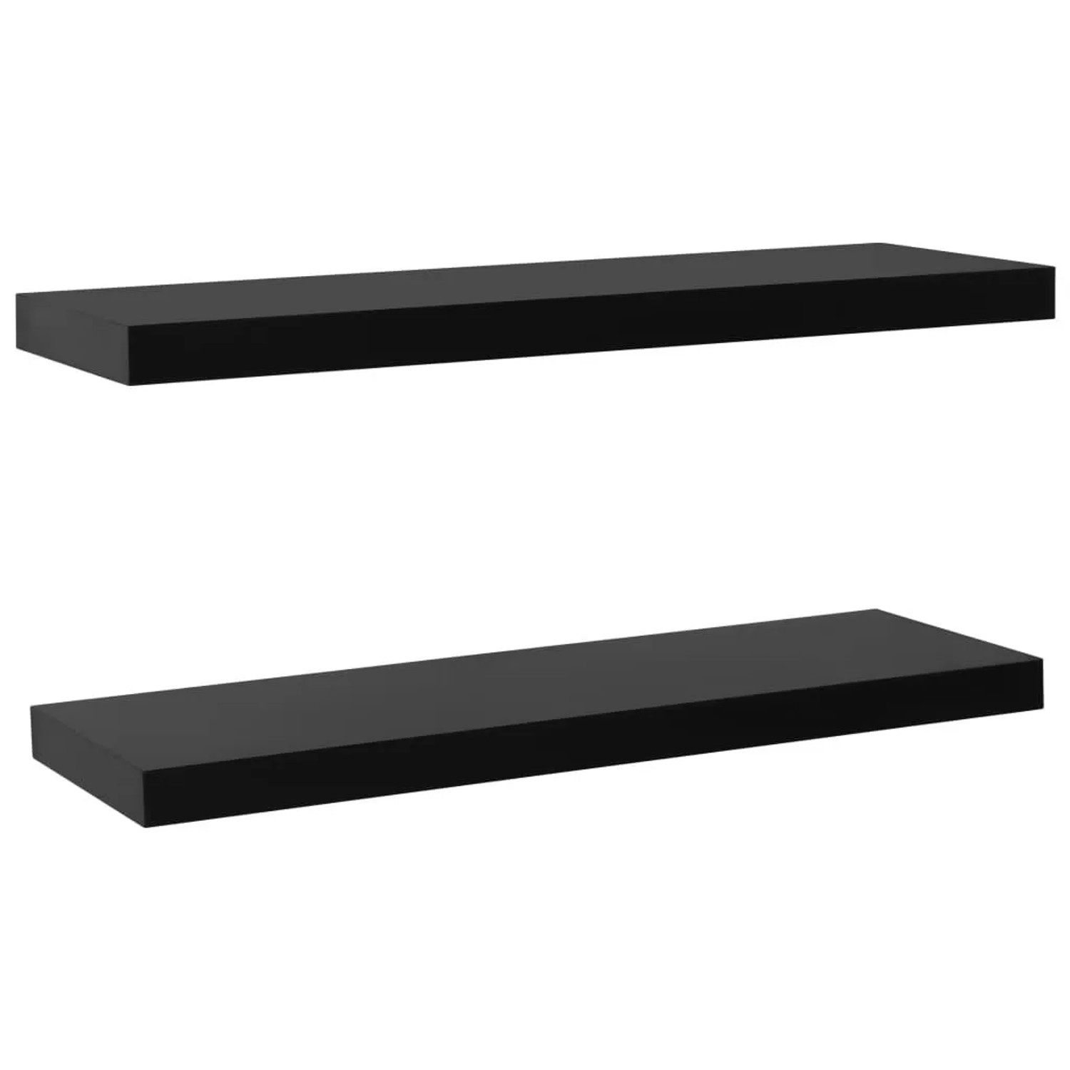 vidaXL Schweberegale 2 Stk Schwarz 100x20x3,8 cm 288203