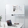 Costway Mobiles Whiteboard mit Ständer & Rollen Weiß 120 x 60 cm_2
