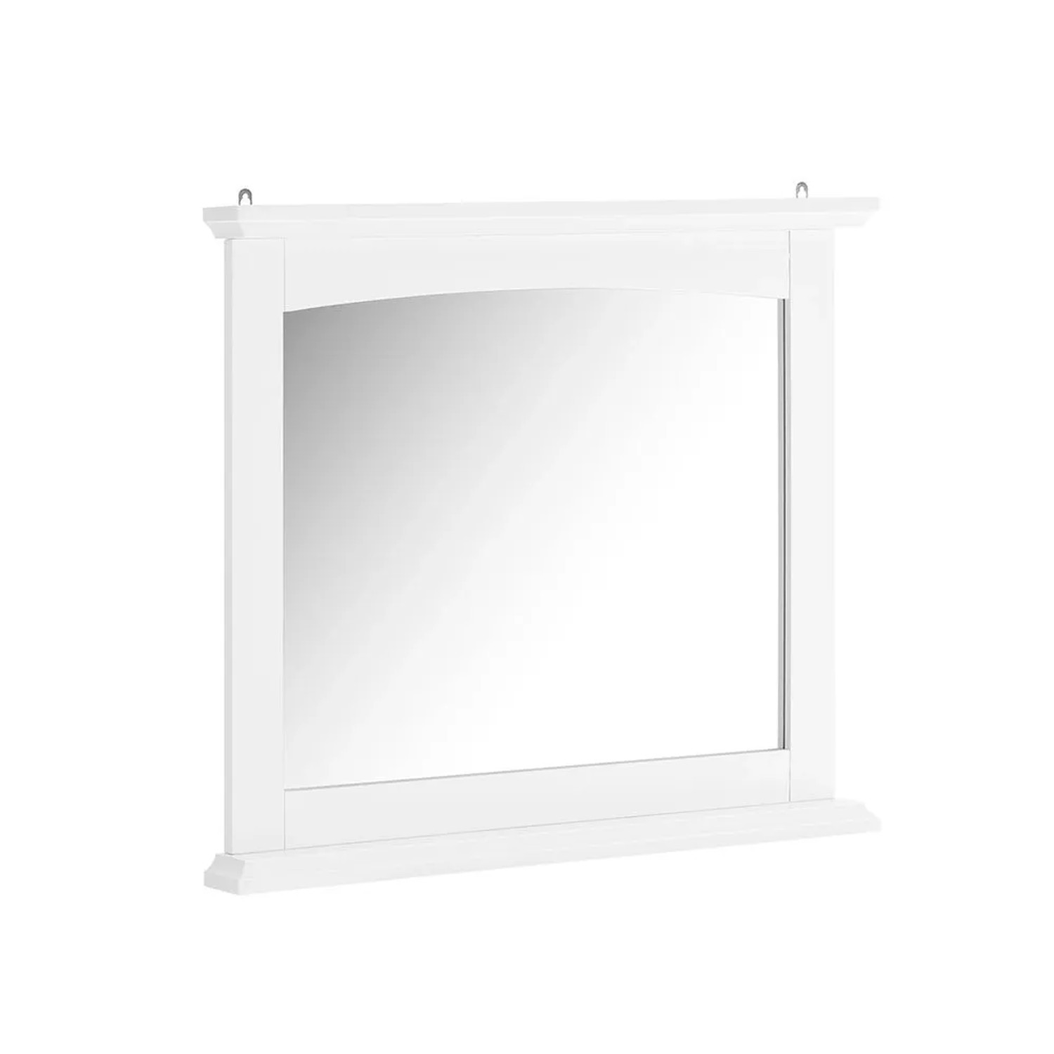 SoBuy Badezimmerspiegel Wandspiegel mit Ablage 60x53,5x6cm Weiß BZR212-W günstig online kaufen
