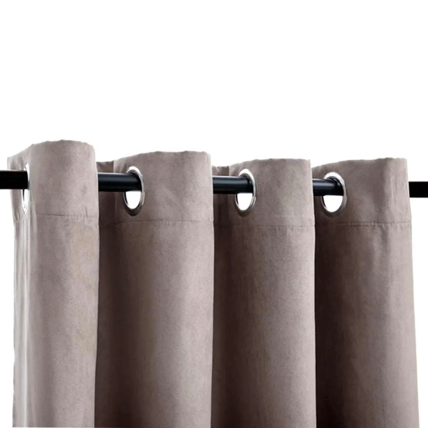 vidaXL Verdunkelungsvorhänge mit Metallösen 2 Stk Taupe 140x245 cm 134478_3