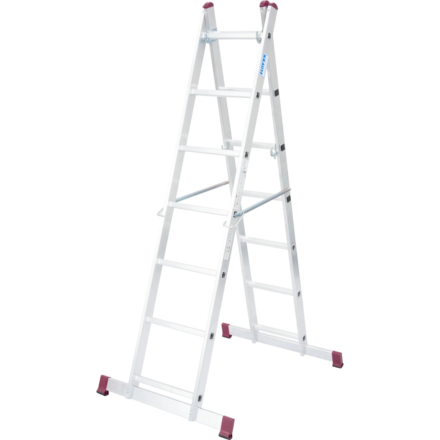 Krause Corda Leiter-Gerüst 2x7 Sprossen, als Bockleiter oder Arbeitsbühne nutzbar.