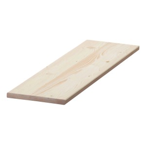 Unbehandelte Fichte Leimholzplatte, 250x60x1,8cm, für Regalböden und Möbelbau.