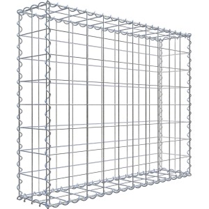 Leere Gabiona Gabione, 80x100x20 cm, Maschenweite 10x10 cm, zur individuellen Befüllung.