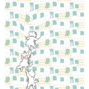 Komar Vlies Fototapete mit Katzenmotiv "Kitty Climbers", 250x280cm für Kinderzimmer.