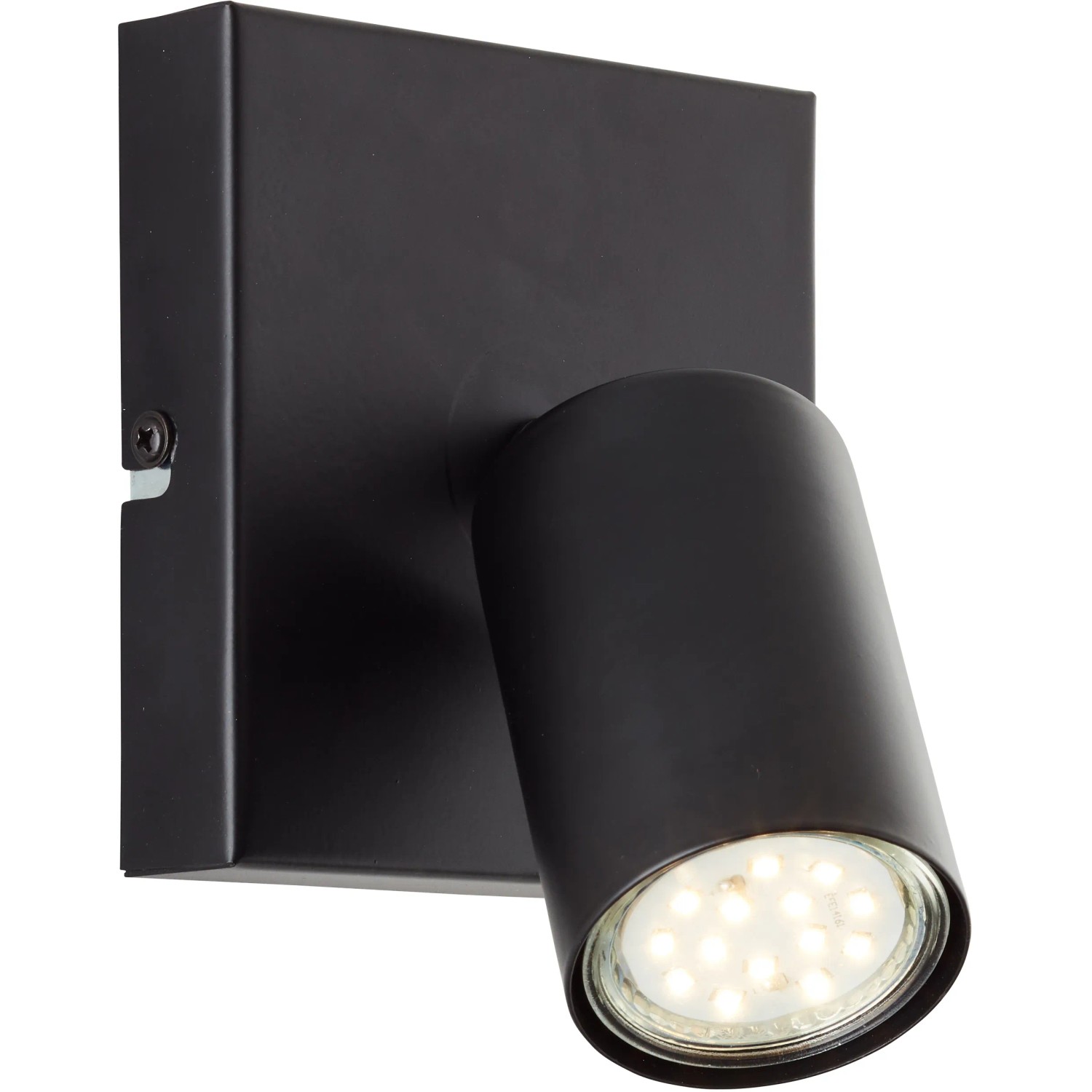 Schwarzer, matter LED-Deckenspot Jello von Brilliant, schwenkbar für Innenräume.