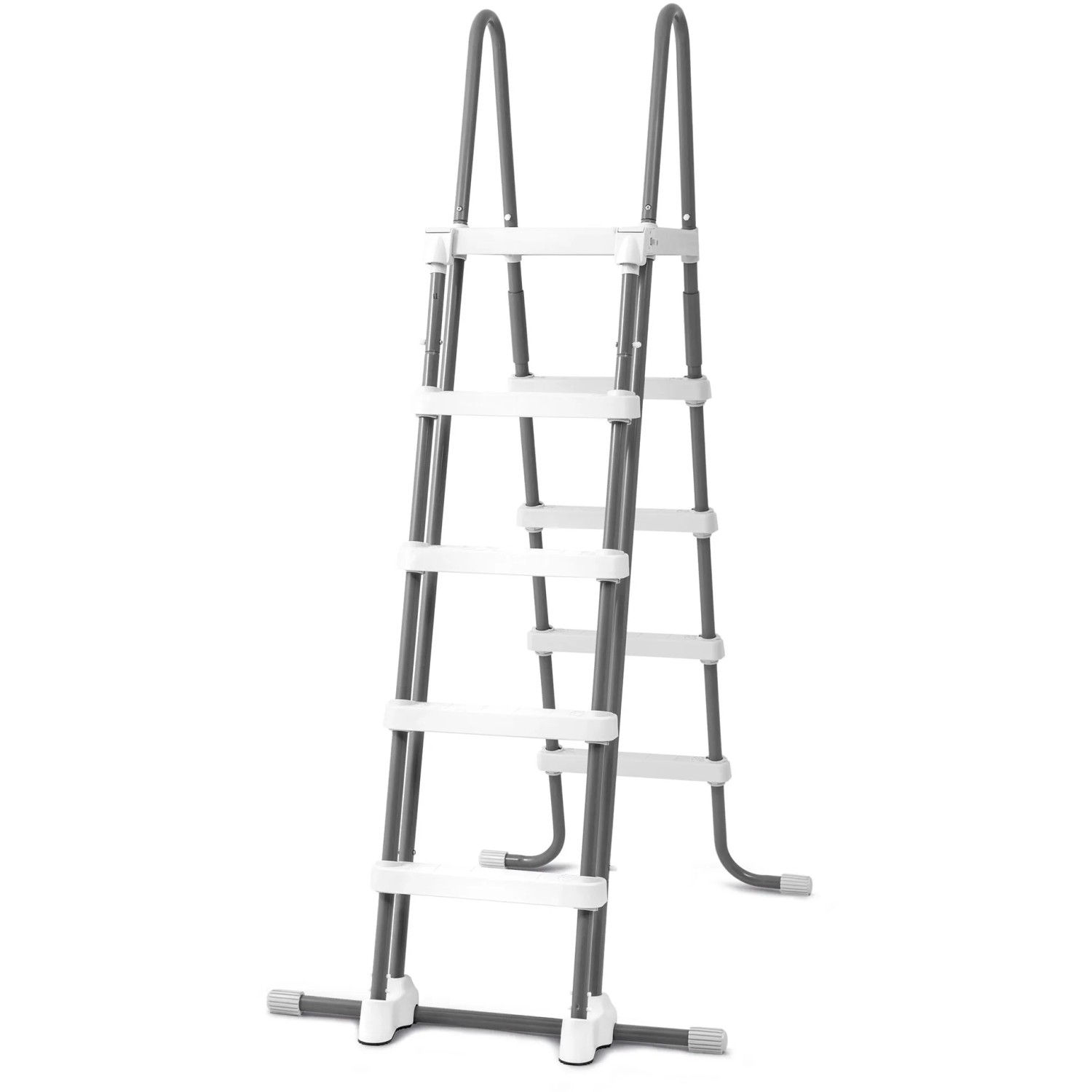 Sicherheitsleiter für Intex Frame Pool Set Ultra Quadra XTR, grau/weiß.