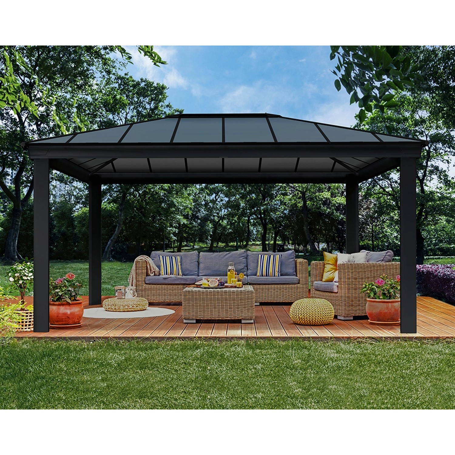 Palram - Canopia  Dallas 4.3 x 4.9 GartenPavillon Anthrazit