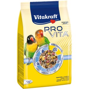 Vitakraft Pro Vita Agapornidenfutter 750g: Hauptfutter mit Getreide, Saaten und Früchten für Unzertrennliche.