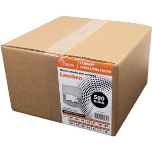 Karton mit 500 Medial Laschen zum Fliesen verlegen (3-12mm Materialstärke).