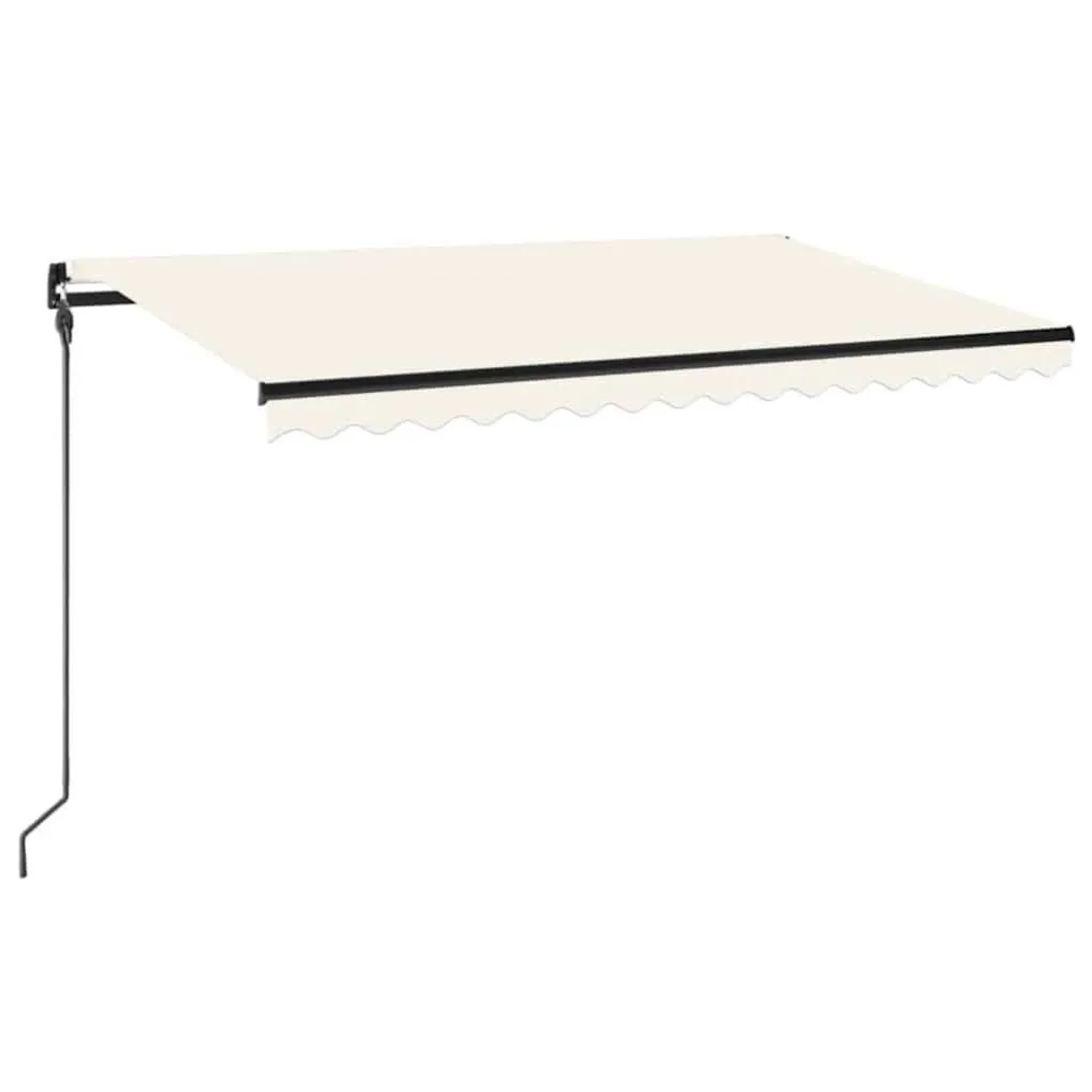 vidaXL Markise Manuell Einziehbar mit LED 450x300 cm Creme 3069122