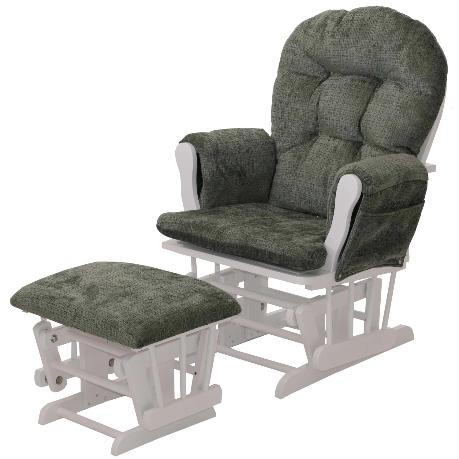 MCW Relaxsessel C76 Grün Gestell Weiß günstig online kaufen