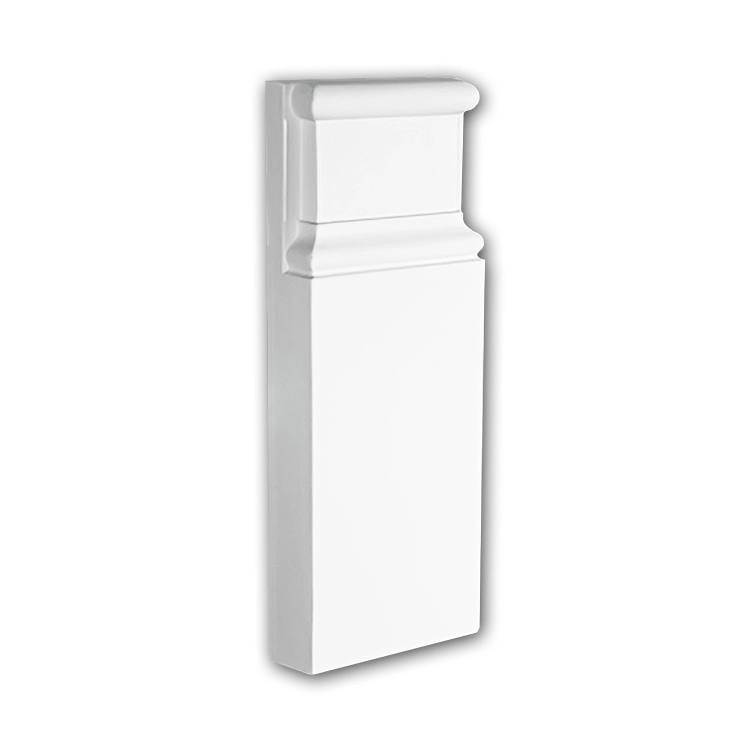 PROFHOME 154010 Zierelement Türumrandung Stuckdekor aus Polyurethan 9,5 cm x 25,0 cm x 3,1 cm Weiß