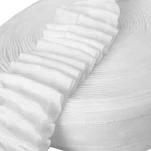 Bestlivings Gardinenband Bleistiftband, 50mm breit, weiß, für Fenstervorhänge.