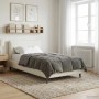 vidaXL Sommerdecke Gepolstert Hellgrau 135 x 200 cm Mikrofaser 42025917_4