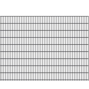 Anthrazitfarbene Doppelstabmatte 6/5/6 mm, 250x183 cm, für Gartenzäune.
