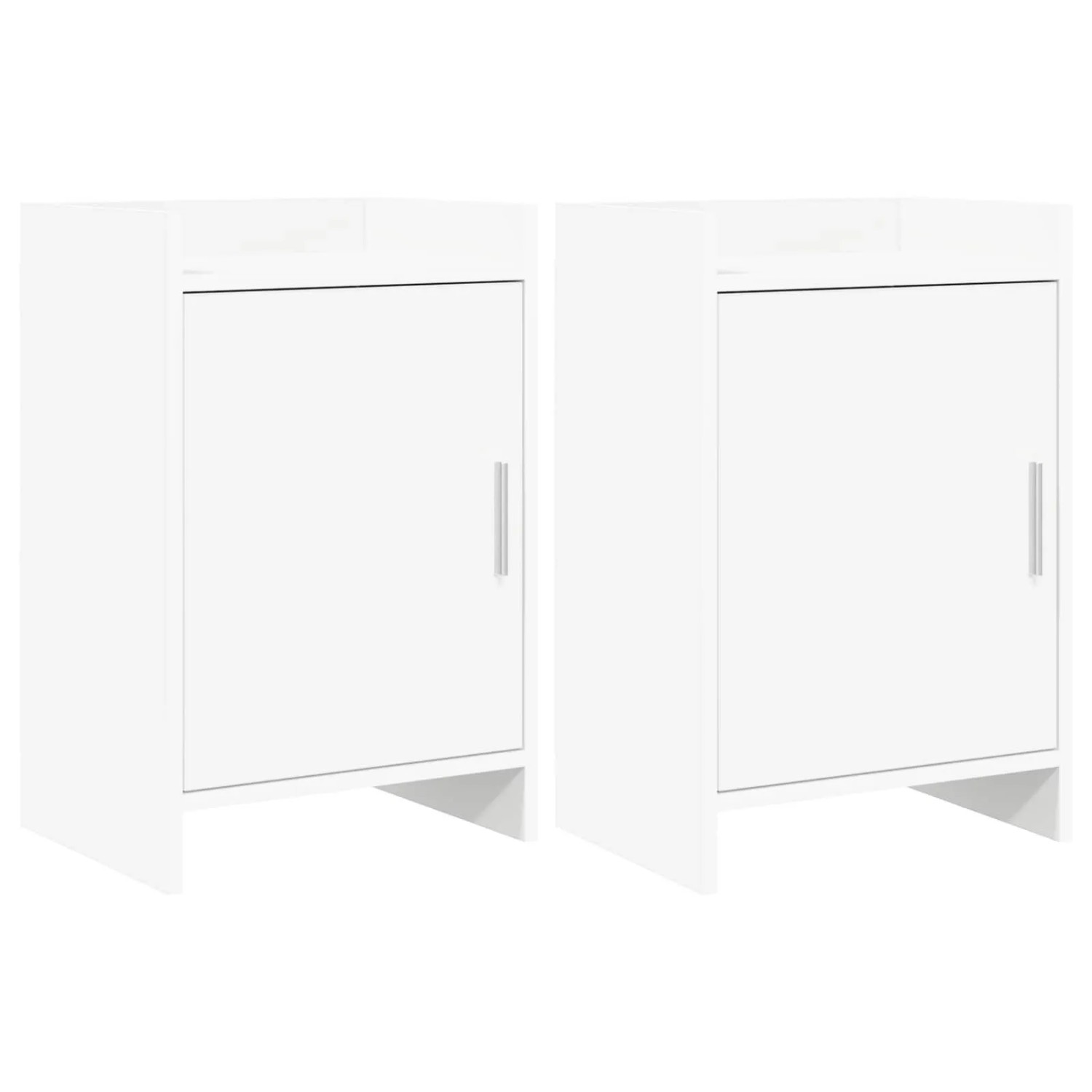 vidaXL Nachttische 2 Stk Weiß 40 x 30 x 60 cm Holzwerkstoff 8011012