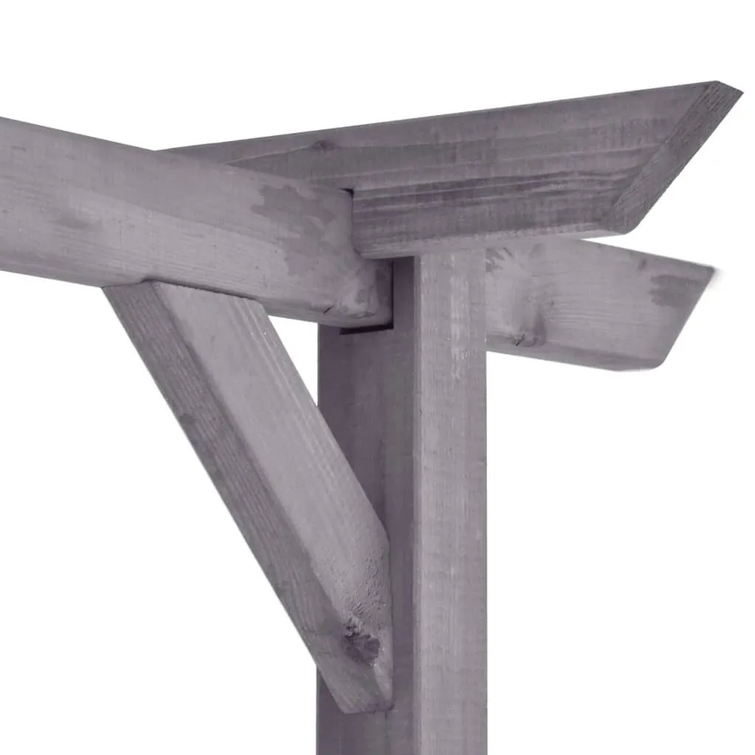 DELUKE Pergola Aus Holz LURV Grau 4x2m Kiefernholz Rankhilfe Pergola Holz Bausatz Freistehend Gartendeko Gartenbogen Gartenpergola_4