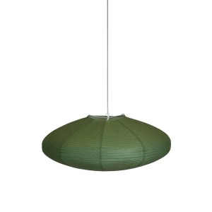 Grüne PR Home Yuni Pendelleuchte aus Reispapier, skandinavisches Design.