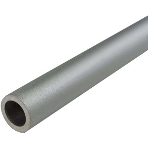 Silbernes Aluminium Rundrohr, Durchmesser 0,8 cm, Länge 200 cm.