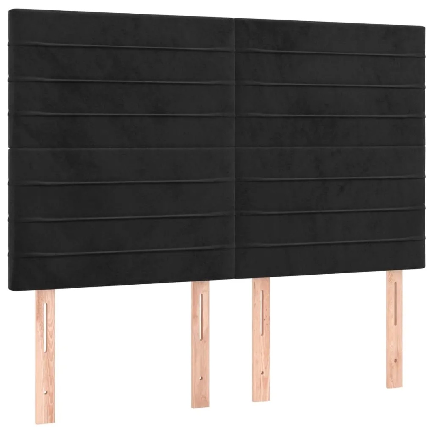 vidaXL Kopfteil Schwarz 144x5x118/128 cm Samt 3116522