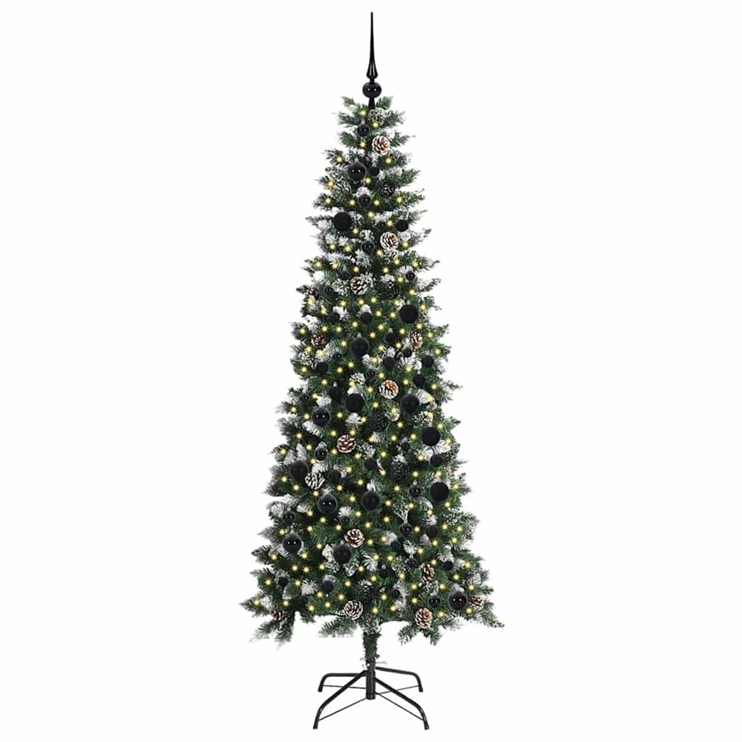 vidaXL Künstlicher Weihnachtsbaum mit 300 LEDs Grün 86 x 86 x 210 cm 3395833
