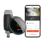 Gardena Smart Water Control Bewässerungscomputer mit App-Steuerung und Smartphone im Bild.