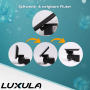 LUXULA LED Strahler Fluter mit Bewegungsmelder, verschiedene Neigungswinkel dargestellt.