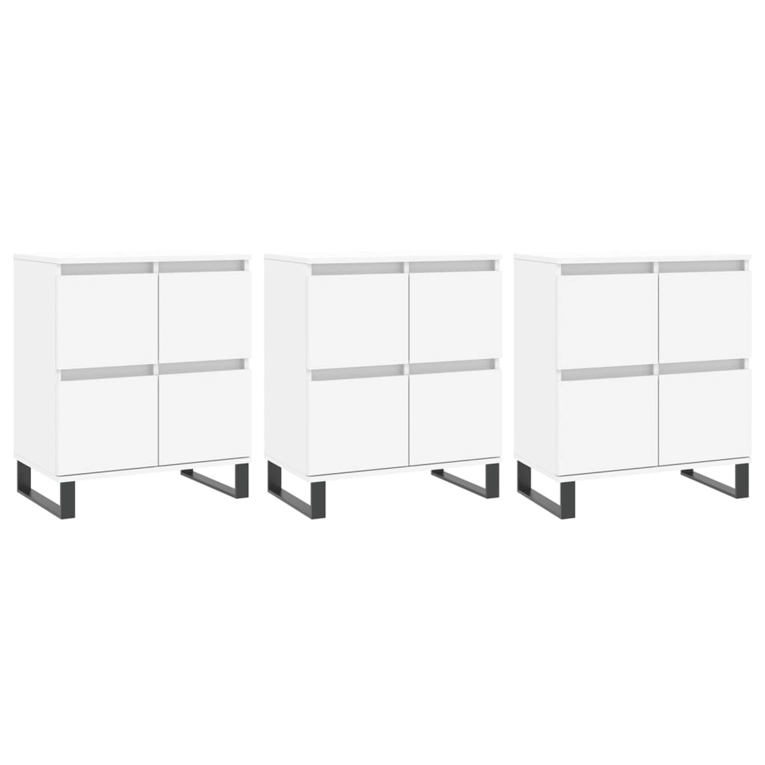 vidaXL Sideboards 3 Stk Weiß Holzwerkstoff 3190205 günstig online kaufen
