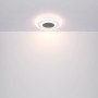 Weiße, runde LED-Deckenleuchte Gisell von Globo, 46cm Durchmesser, modernes Design.