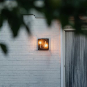 QAZQA Industrielle Outdoor-Deckenleuchte Schwarz 2-flammig Rotterdam